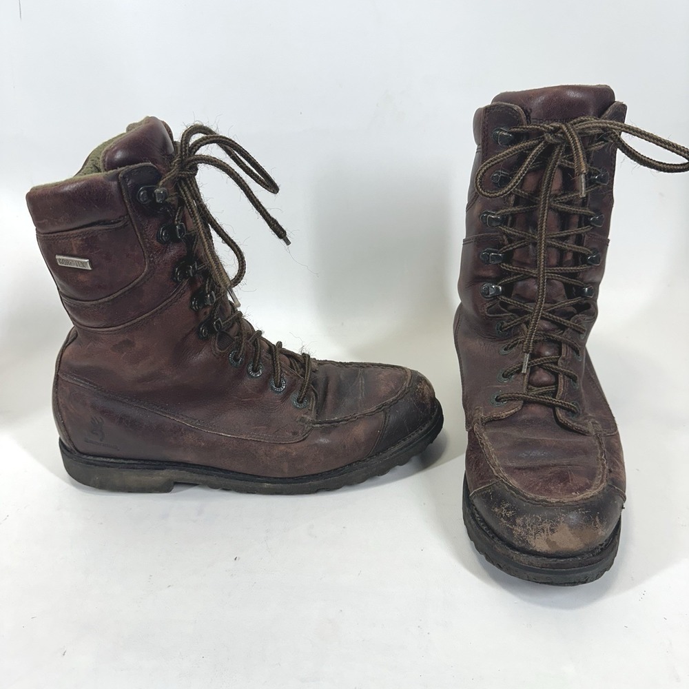 Browning Men BR10120 Hunting Boots Sz 10 M Brown Leather Gore-Tex Thinsulate